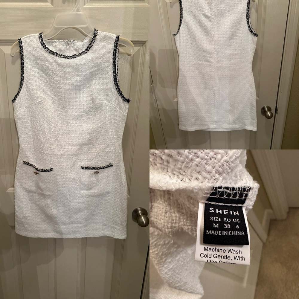 SHEIN White Sleeveless Tank Top Tunic